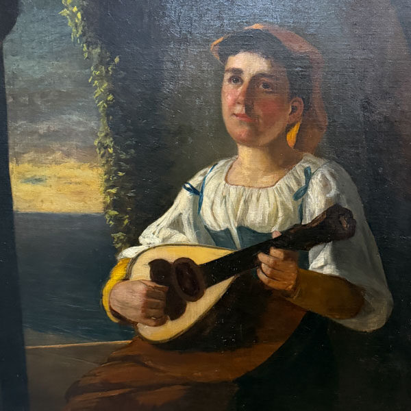 Italian School Woman with Lute Square